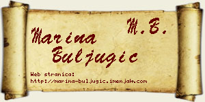 Marina Buljugić vizit kartica